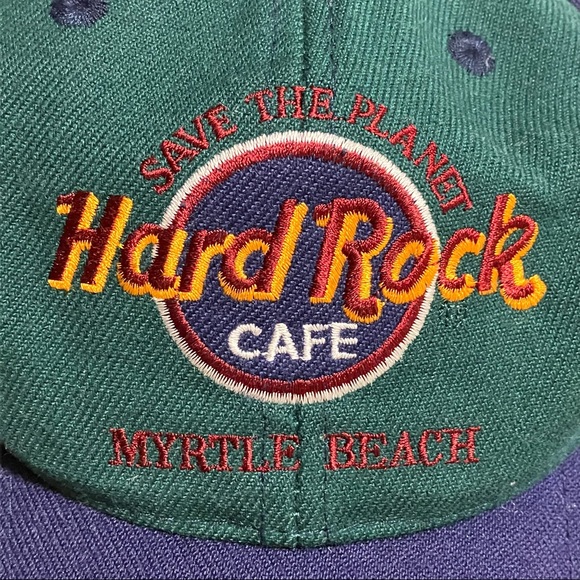 Vintage Hard Rock Cafe Mrytle Beach Save The Planet Adjustable Snapback Hat Cap - Picture 3 of 4